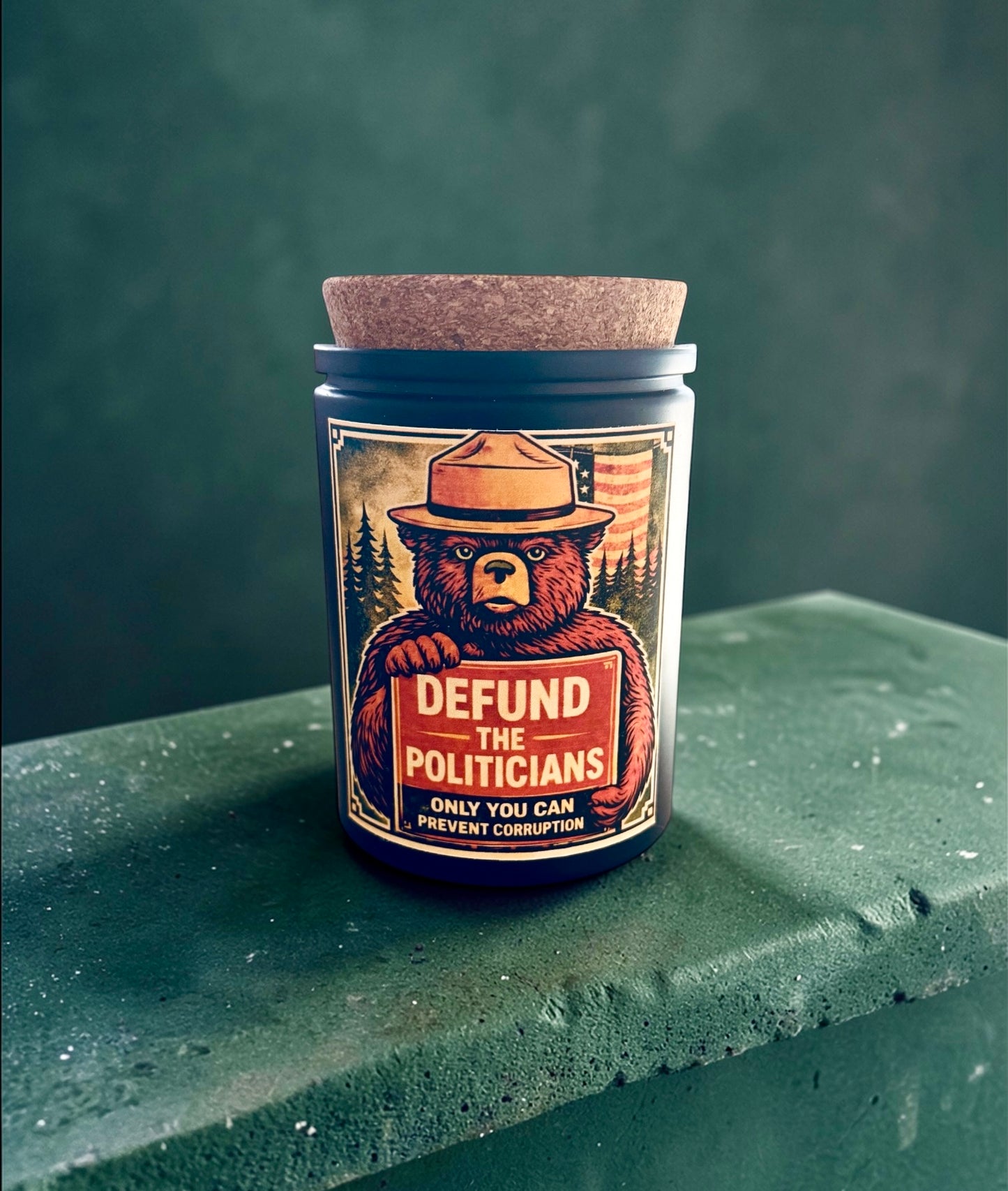 Bear Witness I Defund the Politicians Candle