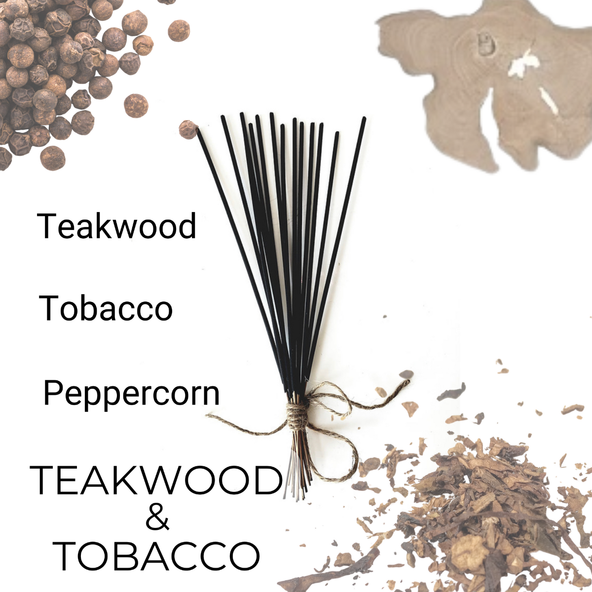 Teakwood & Tobacco Non-Toxic Incense image 0