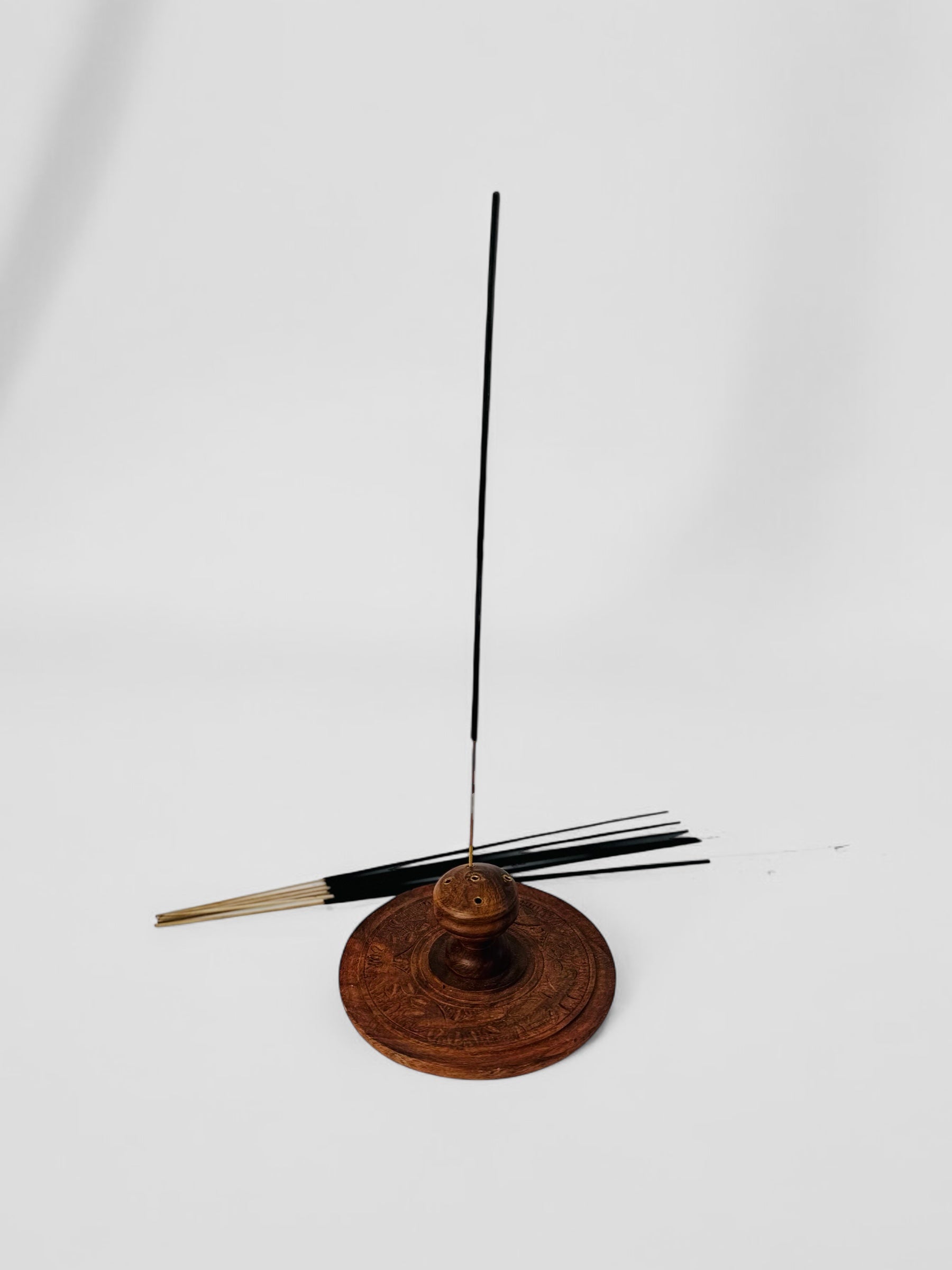 Engraved Wood Incense Burner image 1