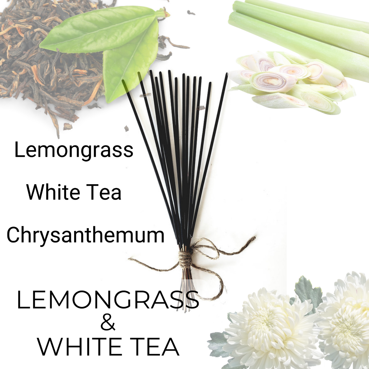 Lemongrass & White Tea Non-Toxic Incense image 0