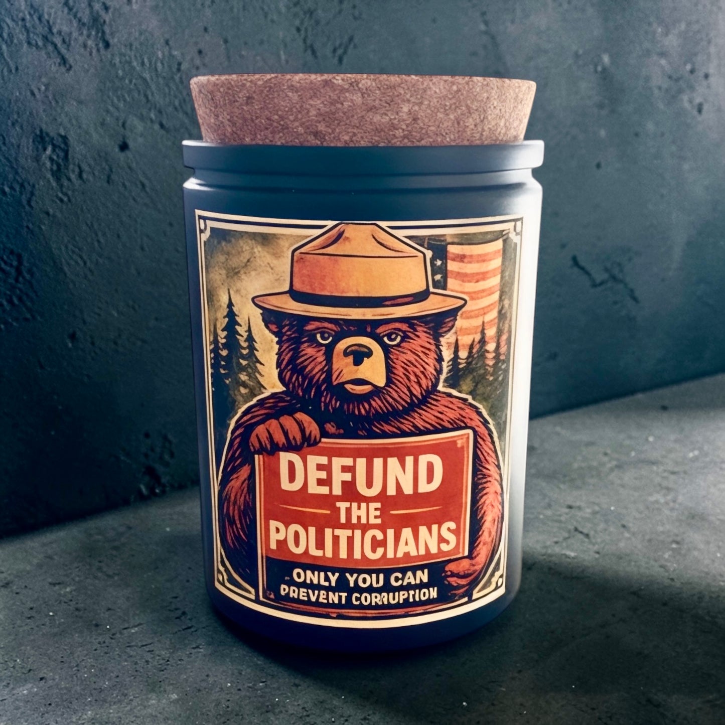 Bear Witness I Defund the Politicians Candle