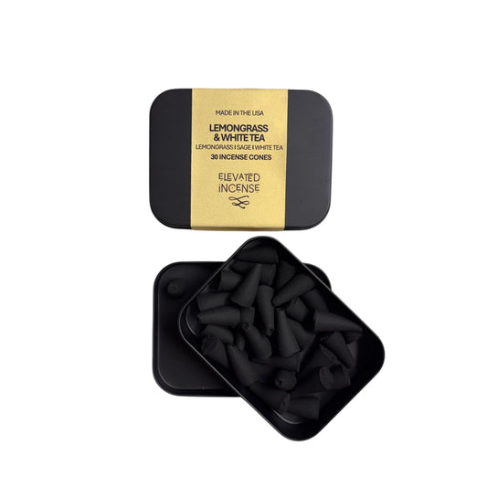 Lemongrass & White Tea I Elevated Incense Cones