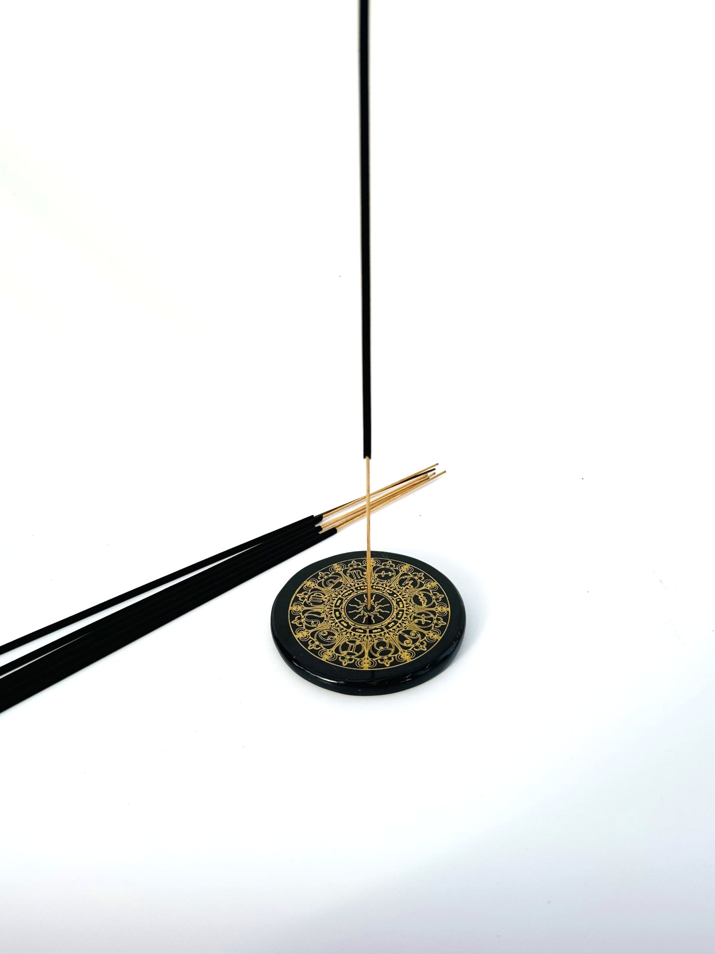 Black Agate Zodiac Incense Burner image 1